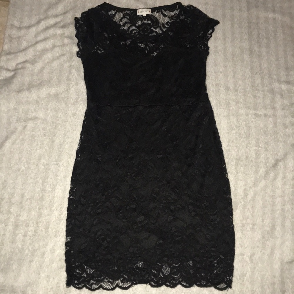 Black lace dress